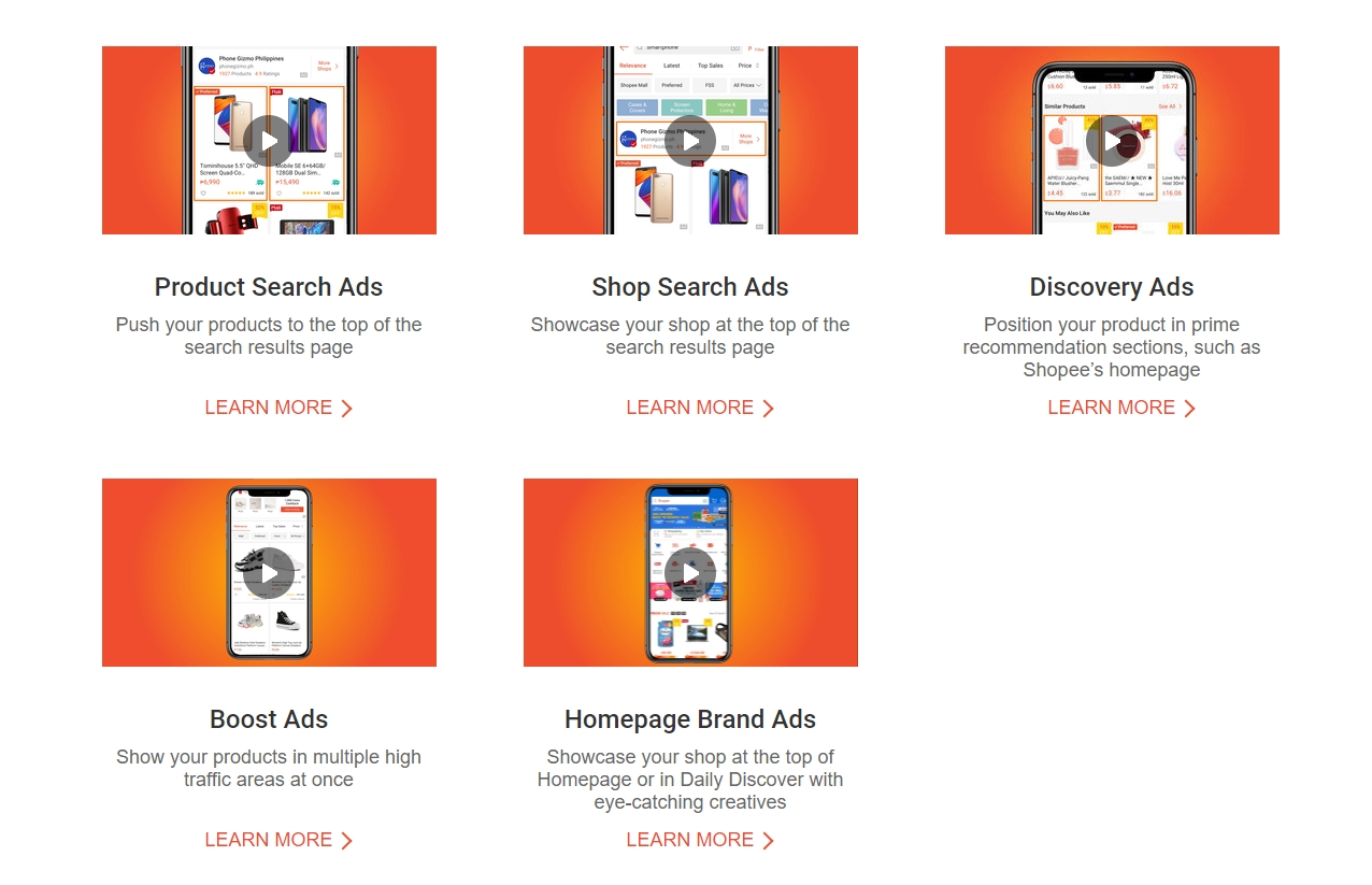 Types of Shopee Ads